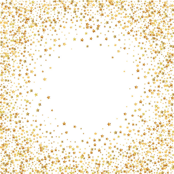 Gold stars luxury sparkling confetti. Scattered sm - Vector, Image