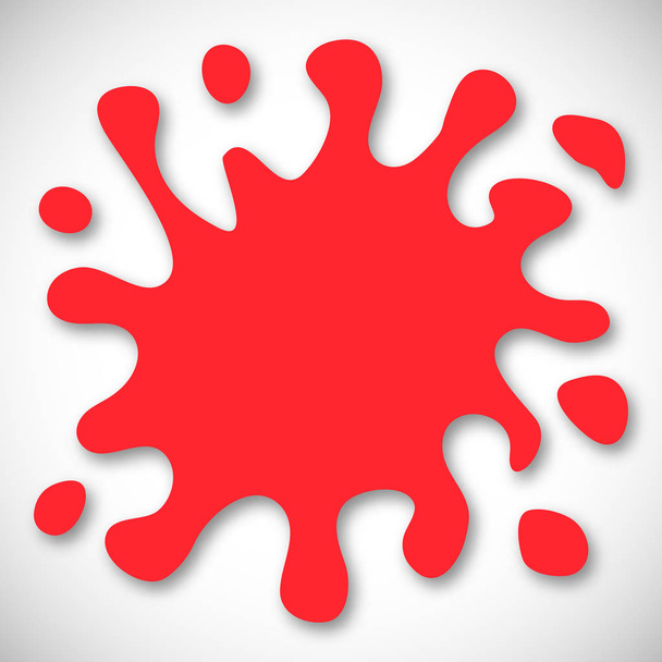 Red Hand Drawn Paint Splash - Vektor, kép