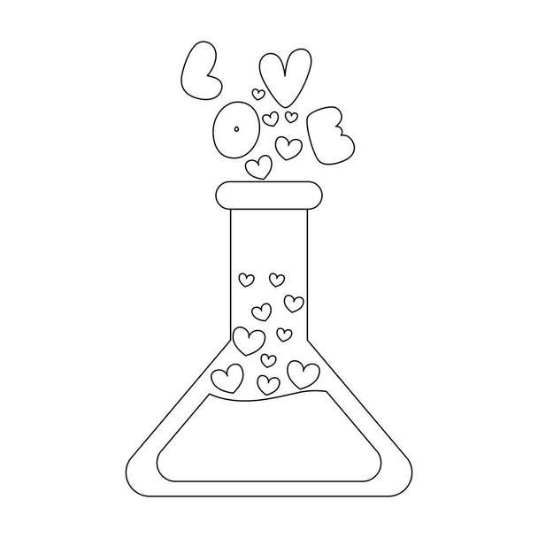 Love in flask - Vector, Image