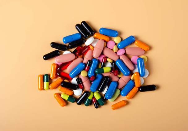 Colorful pills medical pharmacy - Фото, изображение