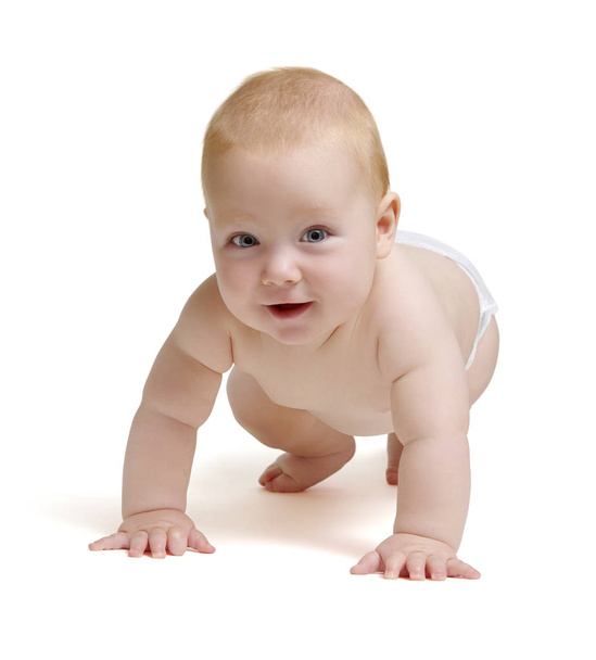 smiling  baby boy isolated on white - Fotografie, Obrázek