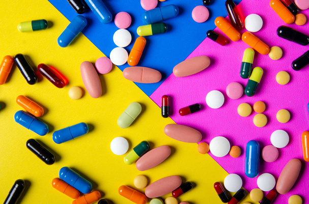 Colorful pills medical pharmacy - Photo, Image