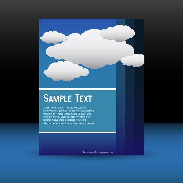 Cloud Themed Flyer Design - Διάνυσμα, εικόνα