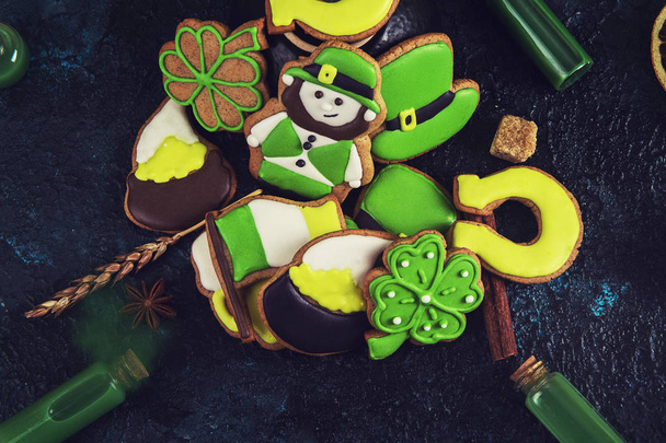Gingerbreads cookies voor Patricks day - Foto, afbeelding