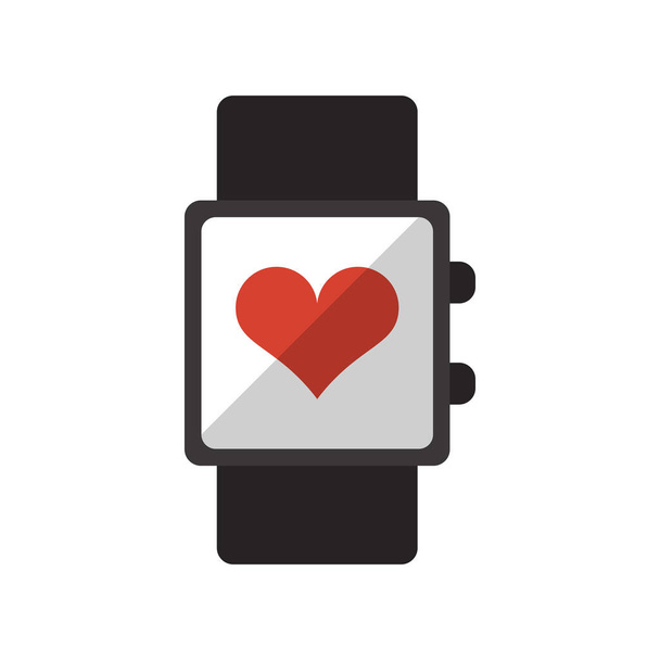 Zegarek SmartWatch z symbolem cardio - Wektor, obraz