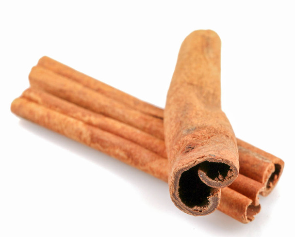 Cinnamon Sticks Isolated On White Background - Photo, Image