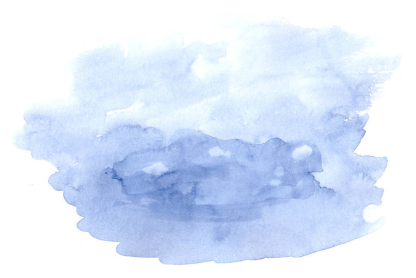 A speciális akvarell papír festett kék akvarell tervezési háttér. - Fotó, kép