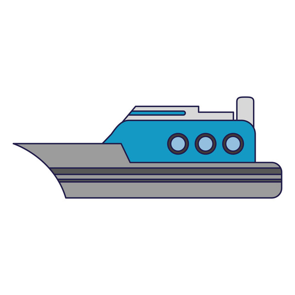 teherszállító hajó hajó kék vonalak - Vektor, kép
