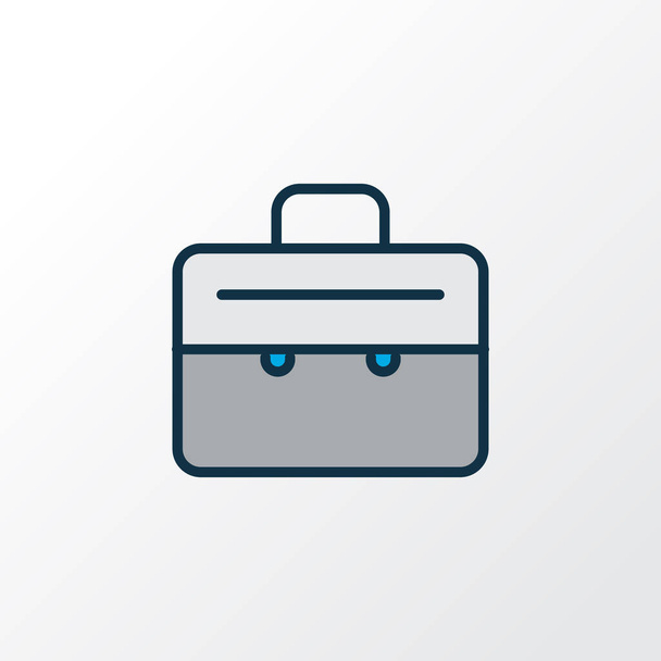 Suitcase icon colored line symbol. Premium quality isolated briefcase element in trendy style. - Vector, Image