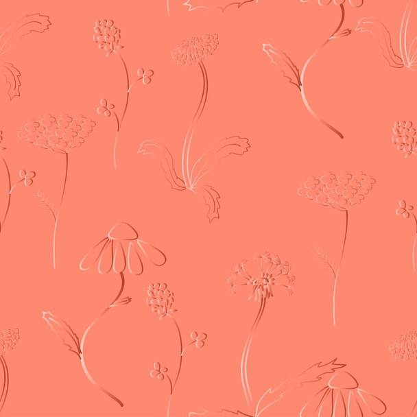 Seamles pattern with meadow flower - Vector, afbeelding