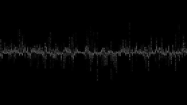 Digital waveform equalizer HUD in black background. - Footage, Video