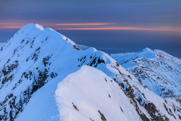 The Moldoveanu Peak in winter. Fagaras Mountains, Romania - Photo, Image