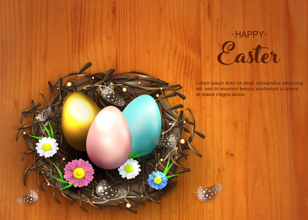 Easter holiday greeting banner. - ベクター画像
