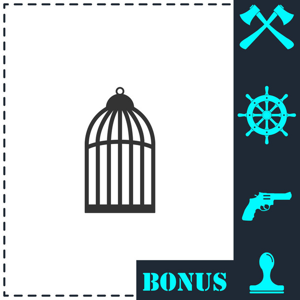 Lintujen solun ikoni litteä. Yksinkertainen vektori symboli ja bonus kuvake - Vektori, kuva