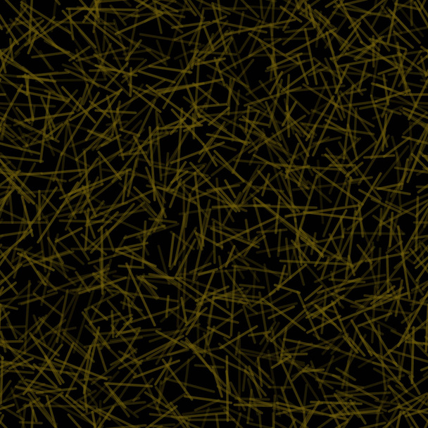 Abstraktní vzor bezešvé náhodně uspořádány řádky v žluté barvy - Vektor, obrázek