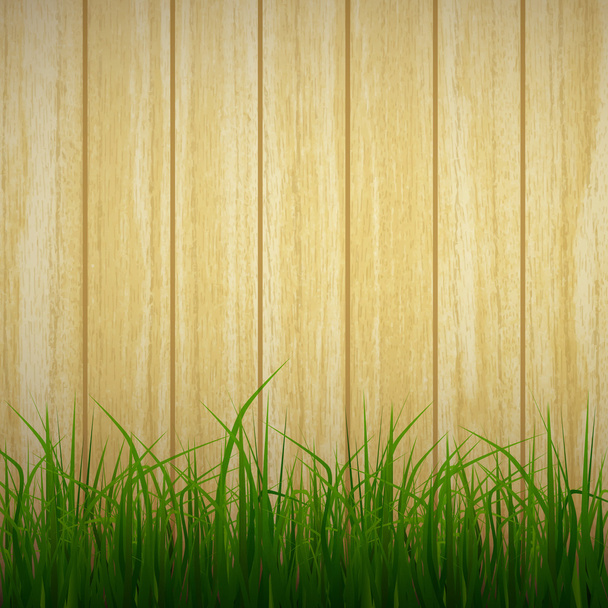 grass and wood - Vetor, Imagem