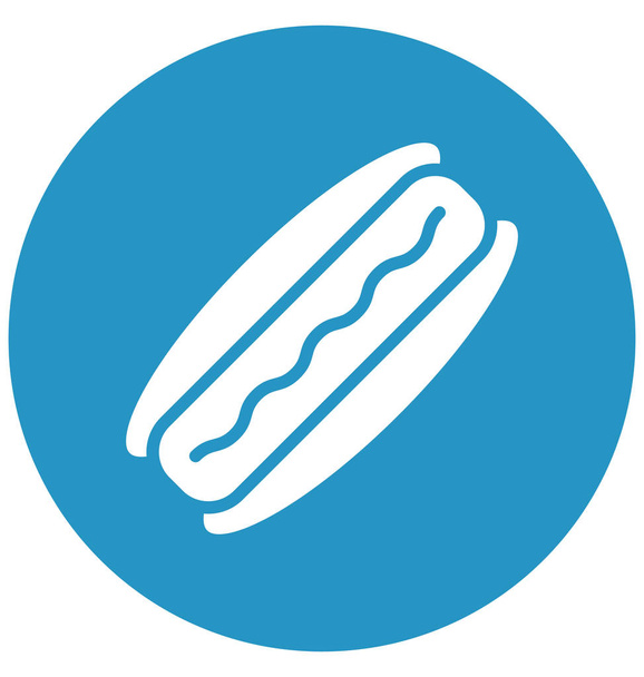 Hot Dog isoliertes Vektorsymbol, das leicht geändert oder bearbeitet werden kann - Vektor, Bild