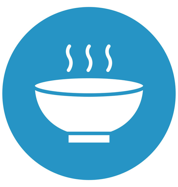 Ikona na białym tle wektor zupa, która mogą być łatwo modyfikowane lub edytować - Wektor, obraz