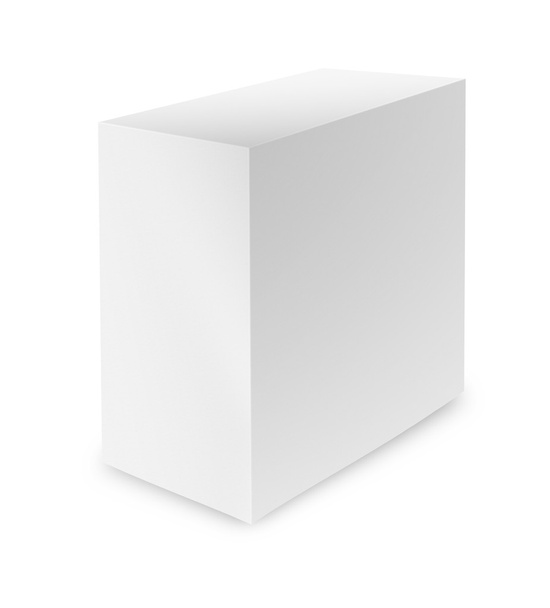 Λευκό κουτί σε λευκό φόντο με διαδρομή αποκοπής - Φωτογραφία, εικόνα
