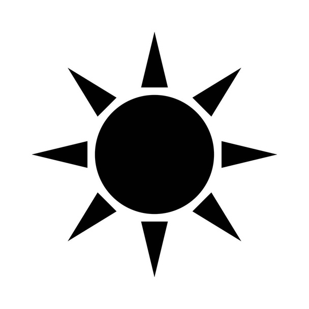 Fekete nap ikon. Vektor- és illusztráció szimbólum. - Vektor, kép