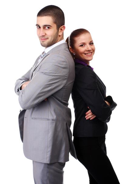 Woman and man in suits - Fotó, kép