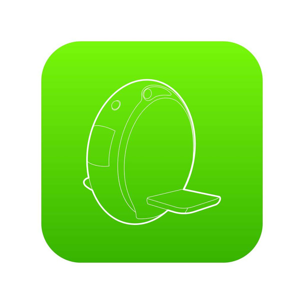 One wheel icon green vector - Vector, Imagen