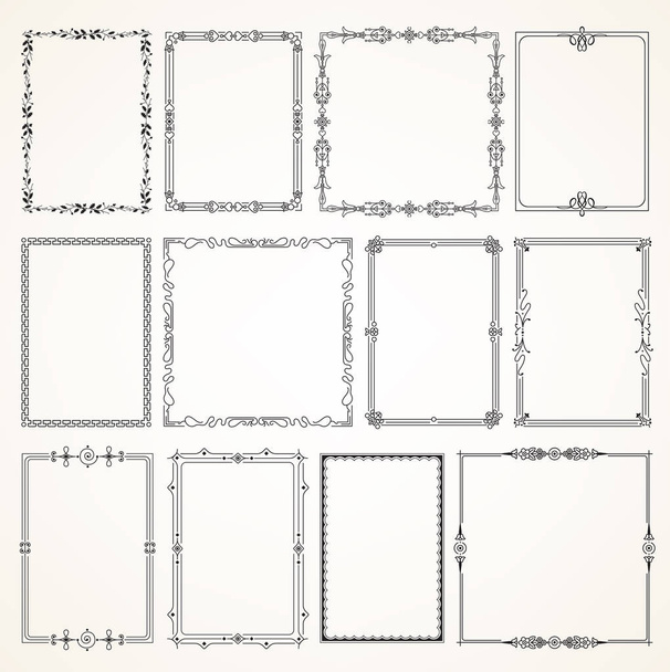 Декоративні вінтажні рамки бордюри фони
 - Вектор, зображення