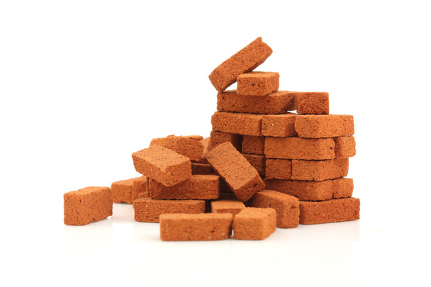 Big pile of bricks isolated - Photo, Image