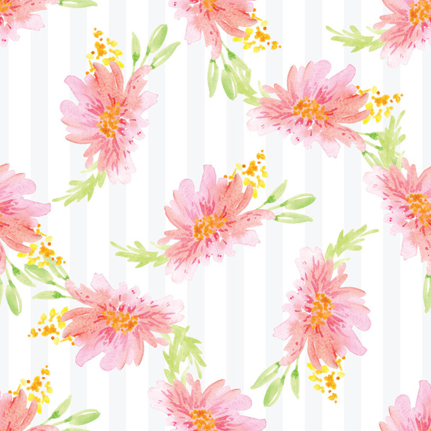 Hand-painted watercolor floral rose Pattern - Foto, afbeelding