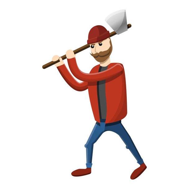Axe up lumberjack icon, cartoon style - Vector, afbeelding