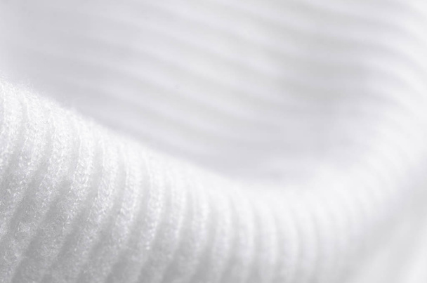 Ciepły biały sweter tkanina włókienniczych struktura materiału - Zdjęcie, obraz