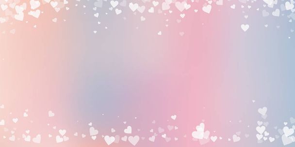 White heart love confettis. Valentine's day fallin - Vector, Image