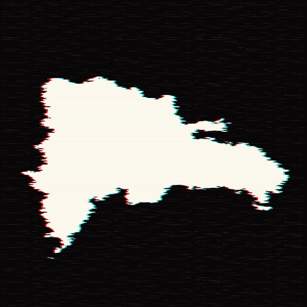 ベクトル地図ドミニカ共和国。分離ベクトル図です。白背景に黒。Eps 10 図. - 写真・画像
