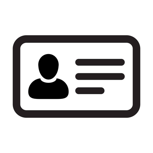Лицензия иконка вектор мужского профиля профиля пользователя символ аватара с удостоверением личности в плоском цвете рисунок пиктограммы
 - Вектор,изображение