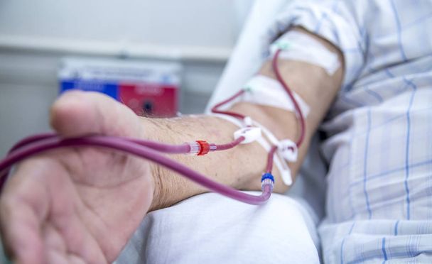 hemodialysis in people on the equipment - Photo, Image