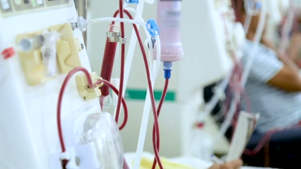 hemodialysis in people on the equipment - Footage, Video