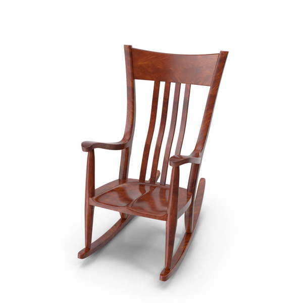 Зручне м'яке поворотне крісло, вкрите світлою шкірою на білому тлі. 3D візуалізація
. - Фото, зображення