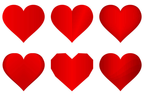 Conjunto de iconos del corazón. Símbolo del Amor. Feliz día de San Valentín
 - Vector, imagen