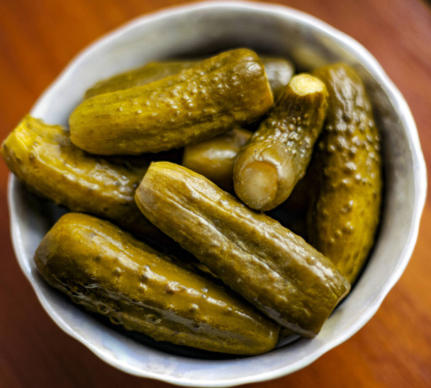 pickled cucumbers,pickled baby cucumbers - Photo, Image