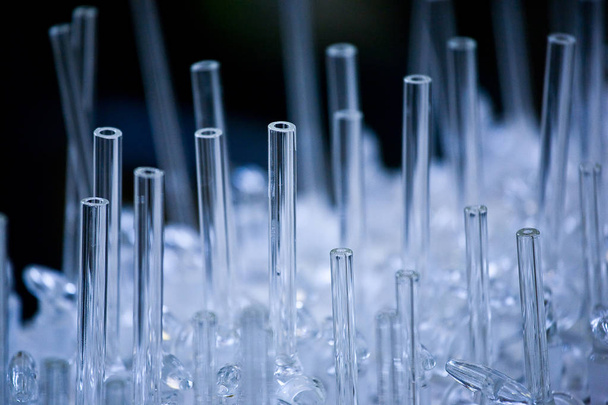 Laboratory artisan glass test tubes - Foto, Imagem