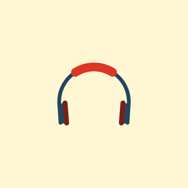 Bluetooth kuulokkeet kuvake tasainen elementti. kuva Bluetooth kuulokkeet tasainen eristetty puhtaalla taustalla web mobiilisovelluksen logo suunnittelu
. - Valokuva, kuva