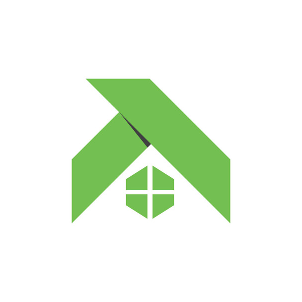 紙折りホームのシンプルなロゴのベクトル - ベクター画像