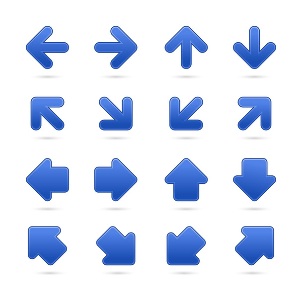 Blue arrow sign sticker web button. - Vector, Image