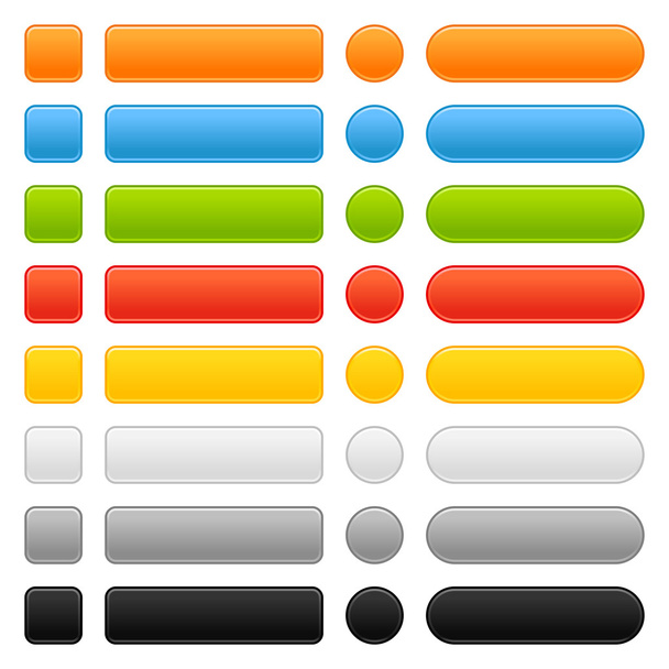 Empty buttons navigation panel for web 2.0 web-site - Vector, Image