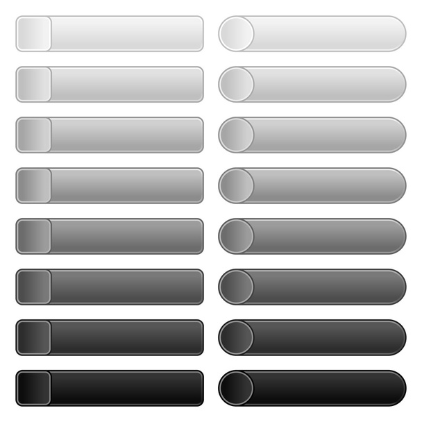 16 blank web 2.0 button navigation panel. - Vector, Image