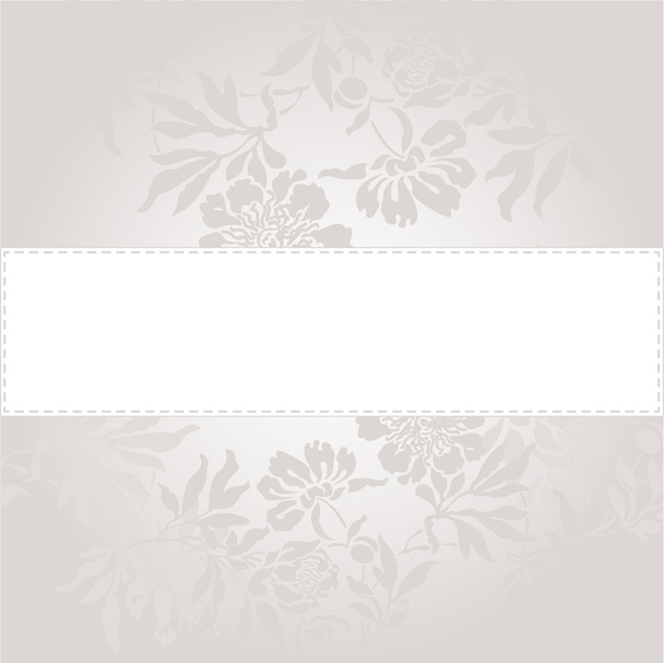 gray floral background - Vector, imagen