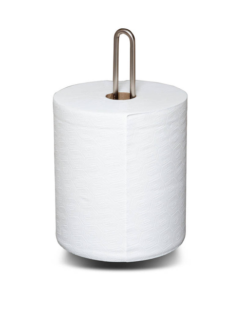 Papieren handdoeken geïsoleerd op wit met uitknippad - Foto, afbeelding