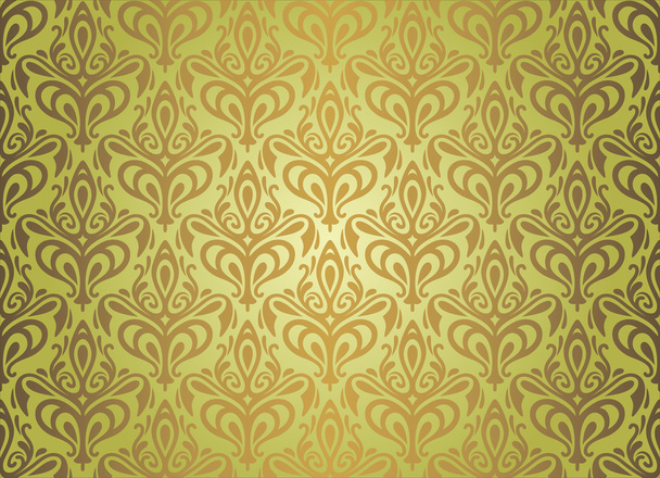 Diseño de fondo de pantalla vintage verde y marrón
 - Vector, Imagen