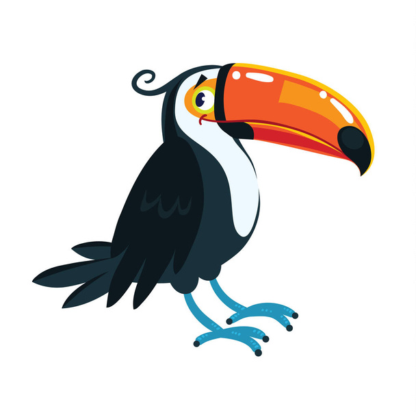 Toucan. Children vector illustration of funny bird - Вектор,изображение