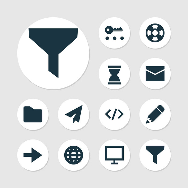 Felhasználói ikonok beállítása, a magánélet, kód, előre és egyéb tag. Elszigetelt illusztráció felhasználói ikonok. - Fotó, kép